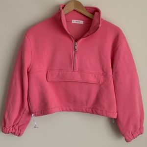 Cropped Quarter-Zip Sweatshirt, Small